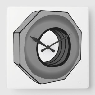 Reloj Cuadrado Tuerca hexagonal
