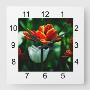 Reloj Cuadrado Tulipán Rojo - Su Majestad el Rey