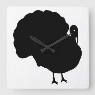 Reloj Cuadrado Turkey Silhouette