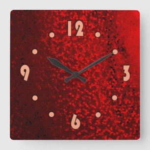 Reloj cuadrado turquesa gris