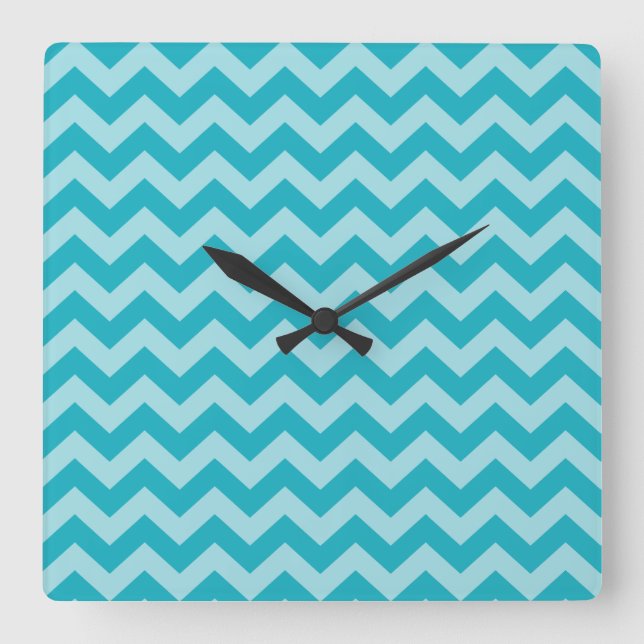 Reloj Cuadrado Turquesa Moods Marroquí Chevrons (Anverso)