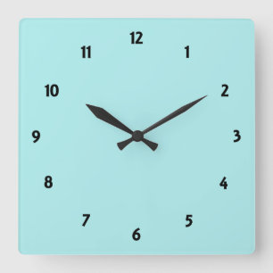Reloj Cuadrado Turquesa pálido