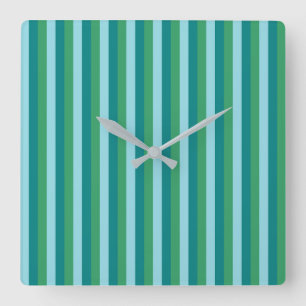 Reloj Cuadrado Turquesa Tanager, Azul Verde azulado y Kelly Green