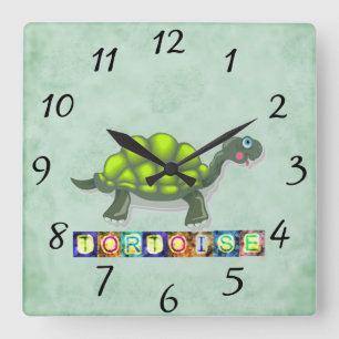 Reloj Cuadrado Turtle Clock