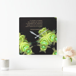 Reloj Cuadrado "Two yellow heart in black from gold" & Futuro