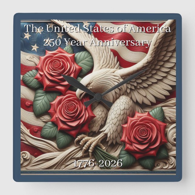 Reloj Cuadrado U.S.A. 250th Anniversary Commemorative (Anverso)