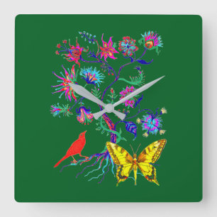 Reloj Cuadrado Un árbol de la vida