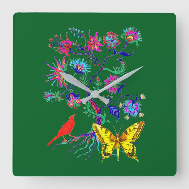 Reloj Cuadrado Un árbol de la vida (Anverso)