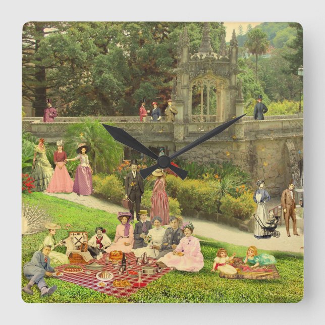 Reloj Cuadrado Un domingo de Mayo (Quinta da Regaleira) (Anverso)