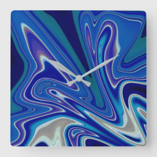 Reloj Cuadrado Un toque de azul
