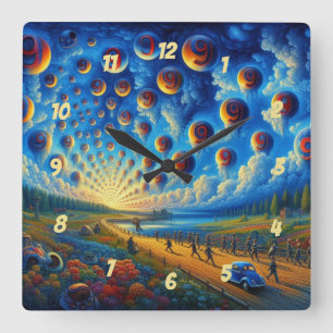 Reloj Cuadrado Un viaje surrealista a través del sonido y la visi