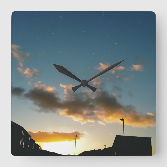 Reloj Cuadrado Una calle coronada de estrellas (Anverso)