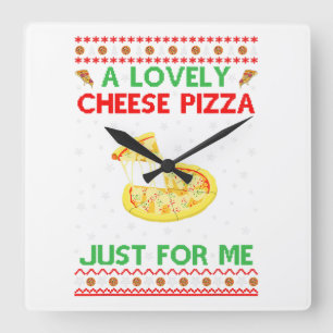 Reloj Cuadrado Una encantadora camiseta de pizza china solamente