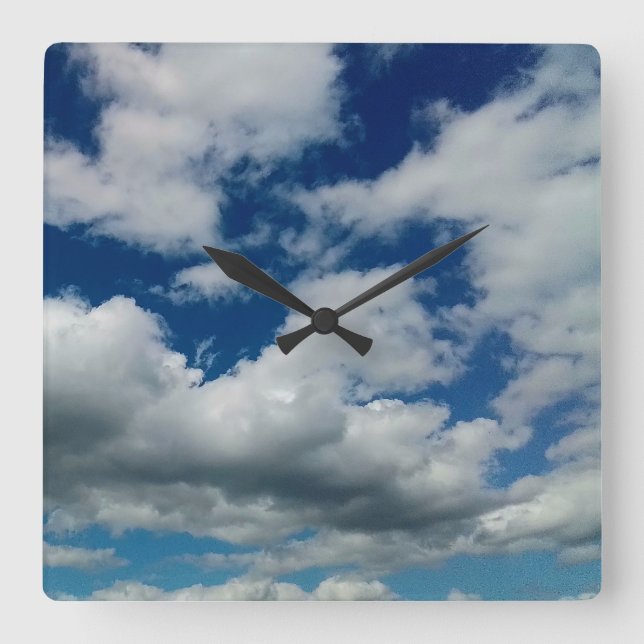 Reloj Cuadrado Una larga nube (Anverso)