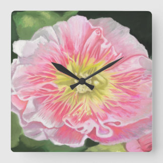 Reloj Cuadrado Una Malva Rosa Suave y Crema_0165