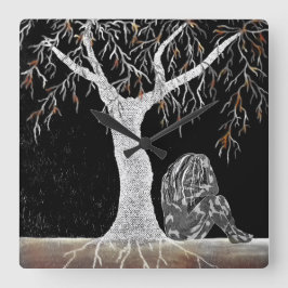 Reloj Cuadrado Una rama de la vida a tener en cuenta