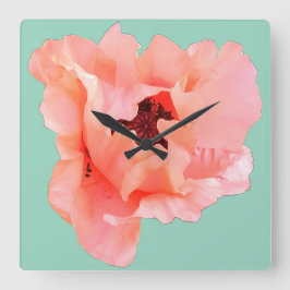 Reloj Cuadrado Una sola amapola