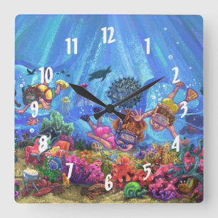 Reloj Cuadrado Under the Sea