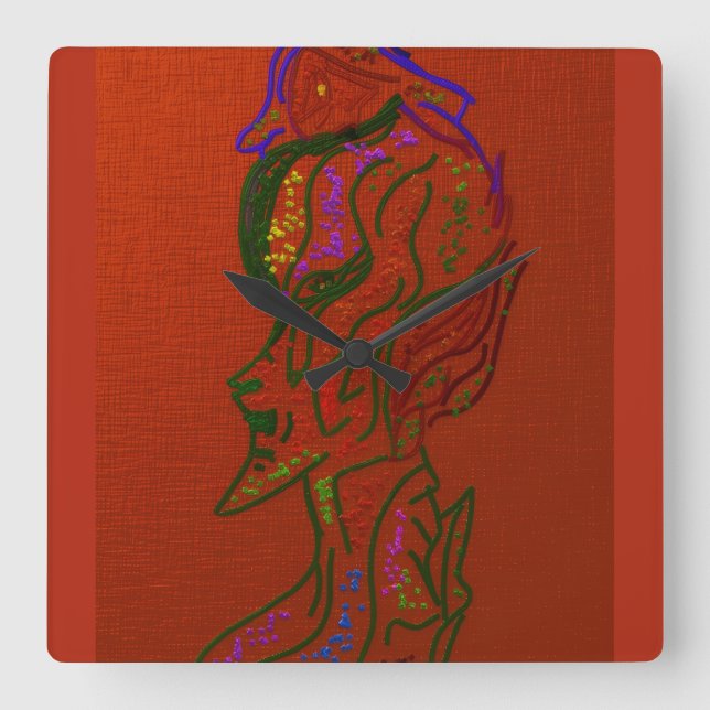 Reloj Cuadrado Undersea Plant Life (Anverso)