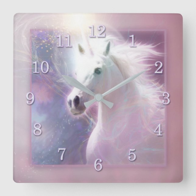 Reloj Cuadrado Unicorn Horse SHAFIRE (Anverso)