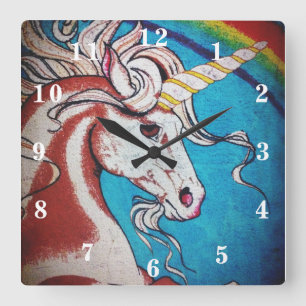 Reloj Cuadrado Unicornio