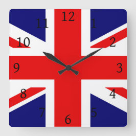 RELOJ CUADRADO UNION JACK - LA BANDERA BRITÁNICA