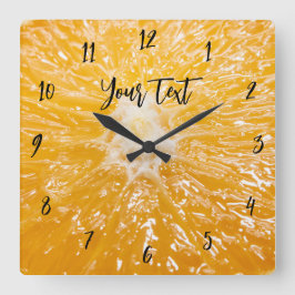 Reloj Cuadrado Unisex amarillo naranja