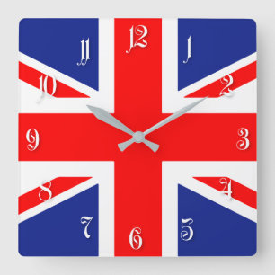 Reloj Cuadrado United Kingdom flag