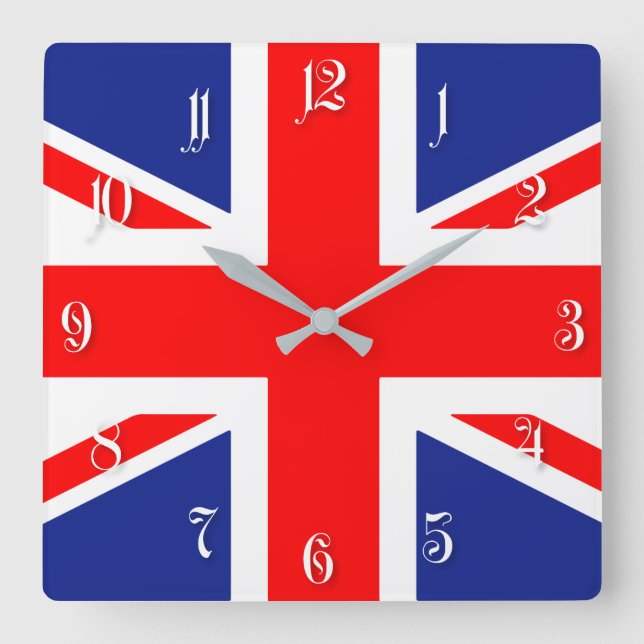 Reloj Cuadrado United Kingdom flag (Anverso)
