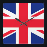 Reloj Cuadrado United Kingdom Union Jack Flag<br><div class="desc">United Kingdom Union Jack Flag</div>