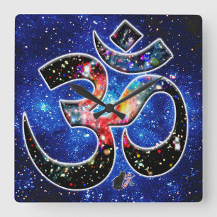 Reloj Cuadrado Universal OM Dhyana