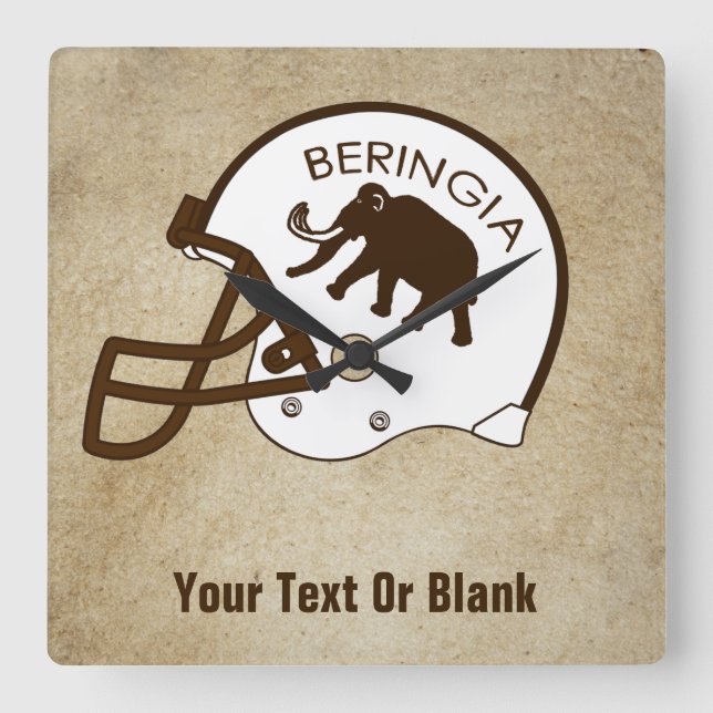 Reloj Cuadrado Universidad de Beringia Mammoth Helmet (Anverso)