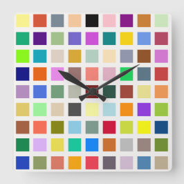 Reloj Cuadrado Universo de colores, el arco iris y más - 81 sombr