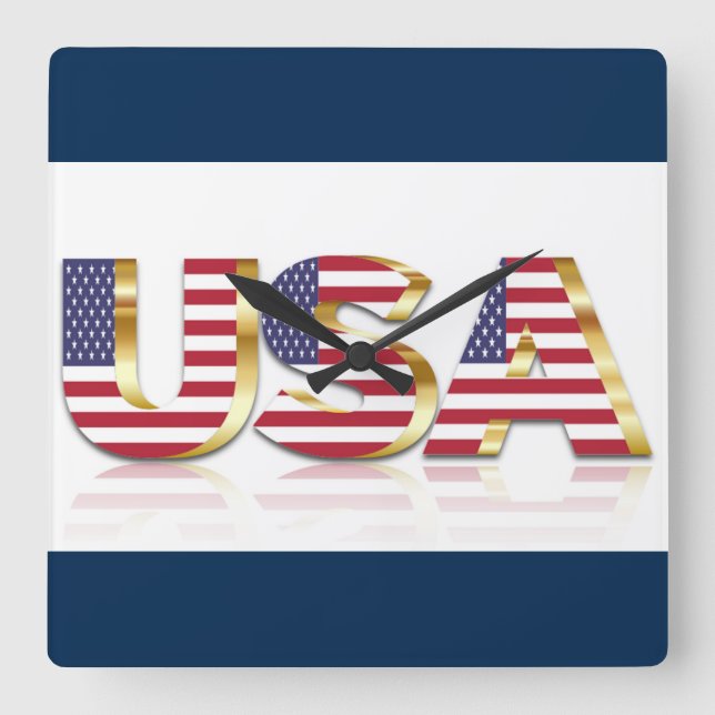 RELOJ CUADRADO USA (Anverso)