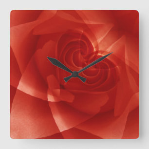 Reloj Cuadrado USA, Colorado, Lafayette. Red rose montage