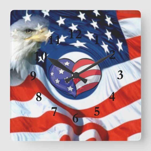 Reloj Cuadrado USA Lover_ (Anverso)