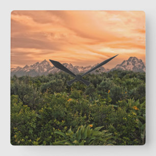 Reloj Cuadrado USA, Wyoming, Grand Teton National Park 1