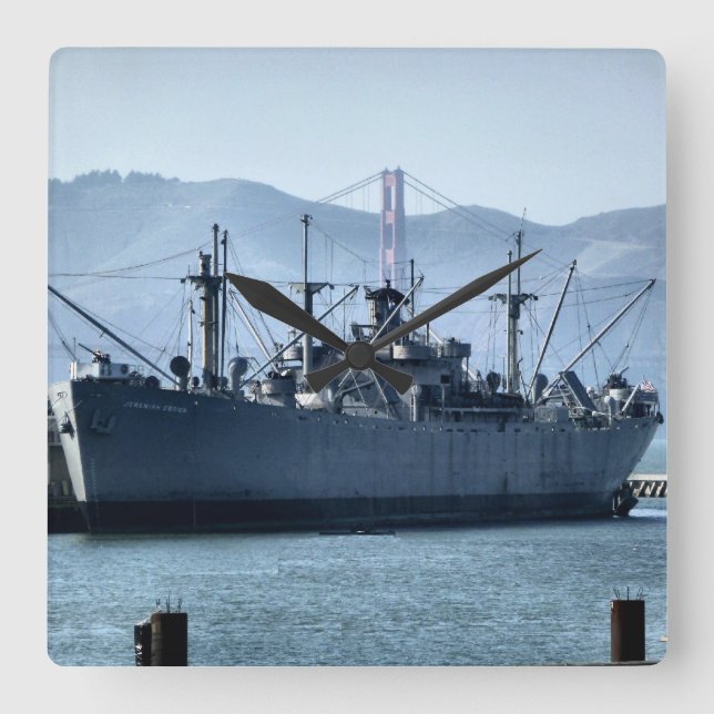 Reloj Cuadrado USS Jeremiah O'Brien Wall Clock (Anverso)