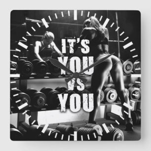 Reloj Cuadrado USTED vs USTED - Motivación del entrenamiento de m