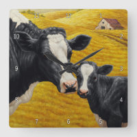 Vacas Holstein y la antigua fábrica de madera
