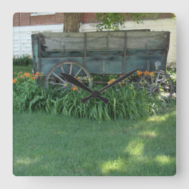 Reloj Cuadrado Vagón de granja