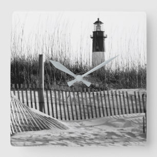 Reloj Cuadrado Vallas de playa y faro