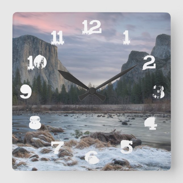 Reloj Cuadrado Valle de Yosemite (Anverso)