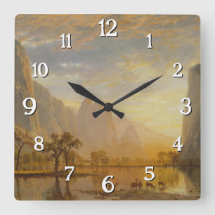 Reloj Cuadrado Valle del Yosemite (1864) - Albert Bierstadt
