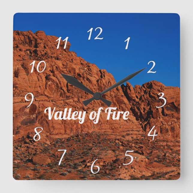 Reloj Cuadrado Valley of Fire   (Anverso)