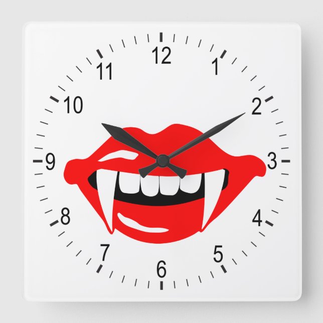 Reloj Cuadrado Vampire’s mouth (Anverso)