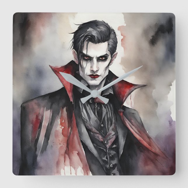Reloj Cuadrado Vampiro masculino (Anverso)