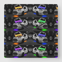 Reloj Cuadrado Van coloreada