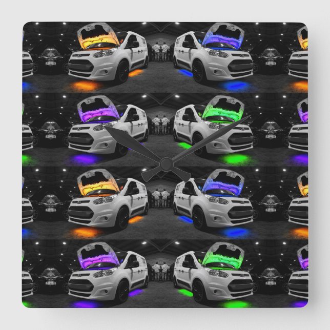 Reloj Cuadrado Van coloreada (Anverso)