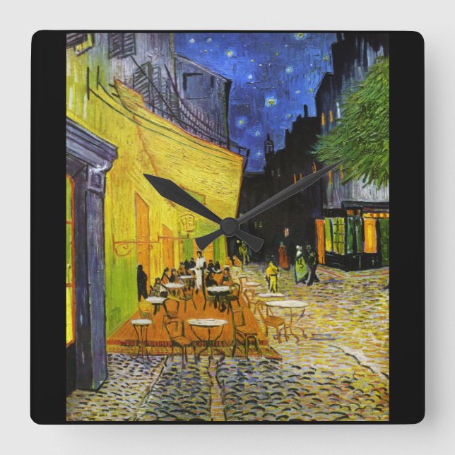 Reloj Cuadrado Van Gogh , “Cafe Terrace at Night” (Anverso)